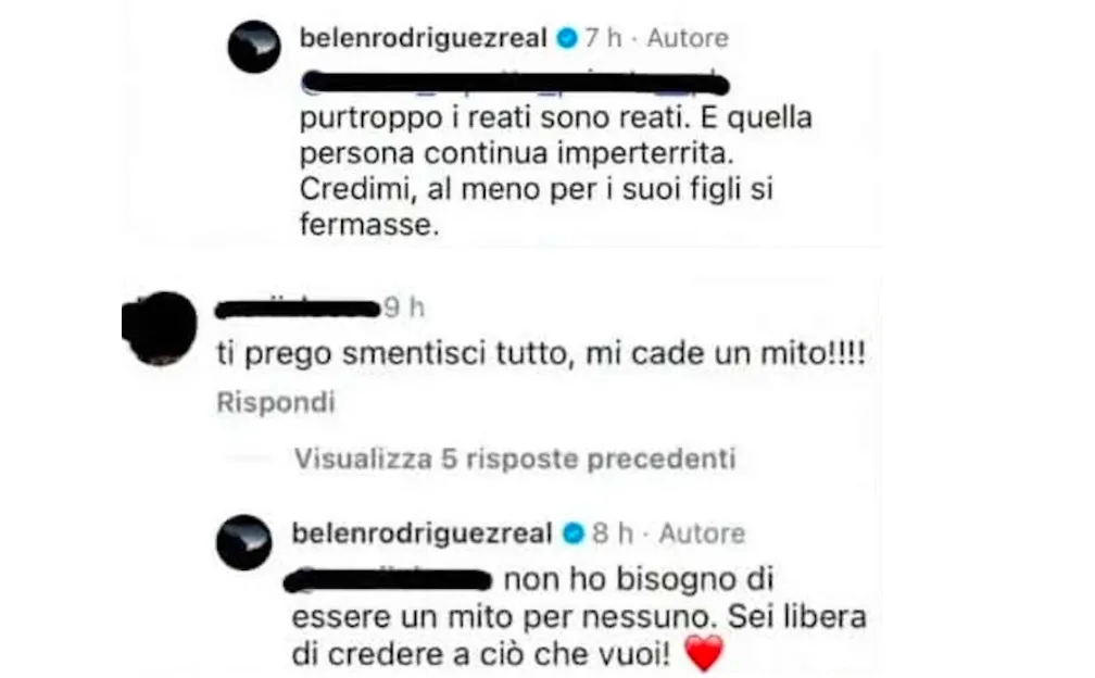 La reazione di Belen Rodriguez alla puntata di Falsissimo
