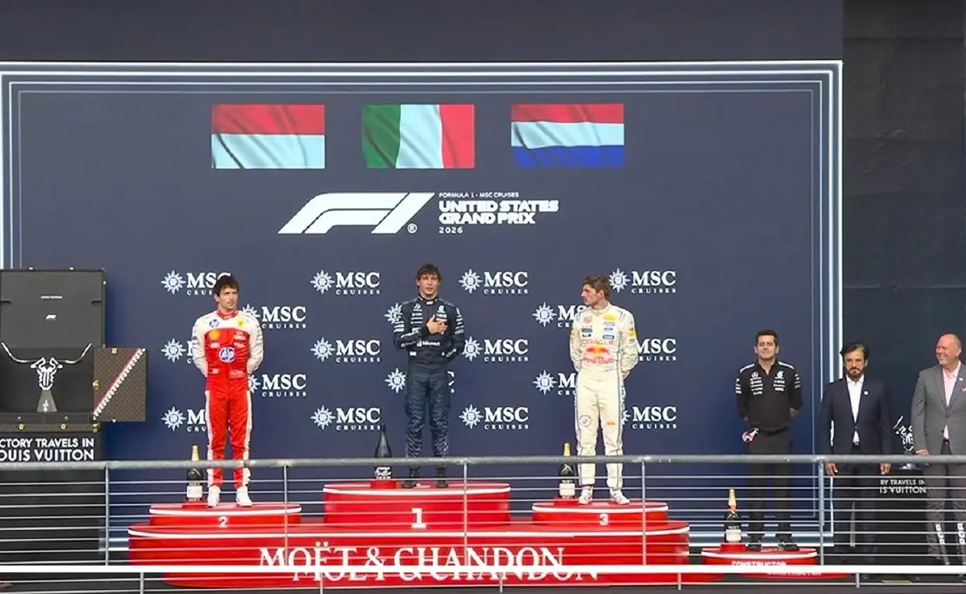 il podio del Gran Premio degli Stati Uniti